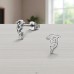 Dolphin And Heart - 316L Surgical Grade Stainless Steel Steel Ear Studs A4S50358