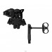 Black Cartoon-Like Bat - 316L Surgical Grade Stainless Steel Steel Ear Studs A4S50362