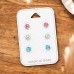 5mm Rund - 3 Paare auf der Karte - Chirurgischer 316L-Edelstahl Schmuck-Sets Aus Stahl  A4S49601