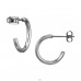 2X15 mm Half Hoop - Titanium Titan Ear Studs A4S49888