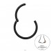 Black Hoop 10mm - Titanium Titanium Nose Jewelry A4S47791