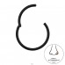 Black Hoop 12mm - Titanium Titanium Nose Jewelry A4S47796