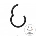 Black Hoop 8mm - Titanium Titanium Nose Jewelry A4S47787