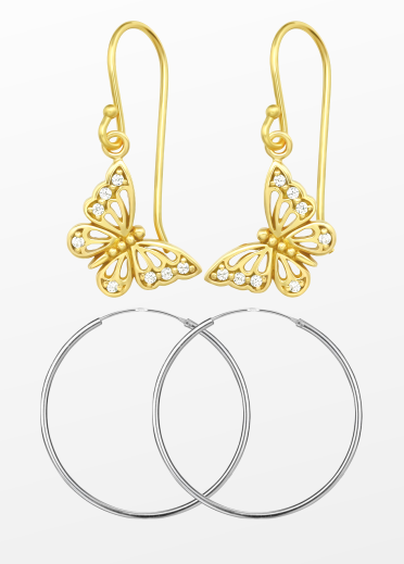 Silver earrings